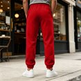 thumbnail image 6 of Mens Baggy Sweatpants Loose Fit Cotton Casual Comfy Stretch Wide Leg Sweat Pants with Pockets Red,S, 6 of 7