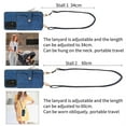 thumbnail image 3 of SaniMore for Samsung Galaxy A34 5G (6.6" 2023) Case,Wear-resistant PU Leather Skin + Zipper Purse Card Slots Removeable Crossbody Lanyard Stand Shell Shockproof Anti-scratch Drop-resistant, Blue, 3 of 10