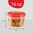 thumbnail image 4 of PLASTICPRO 16 Oz Twist Cap Meal Prep Containers Reusable Food Storage Containers with Lids, 12-Pack, 4 of 8