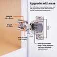 thumbnail image 5 of ParisRhône 20 Pack 1/2 inch Overlay Soft Close Cabinet Hinges for Kitchen Cabinets Door -Concealed Self Closing Face Frame Cabinet Hinges Brushed Nickel -Built-in Soft Close Hinges Damper, 5 of 9