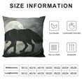 thumbnail image 5 of Orinice Wolf Full Moon Gothic Art Graphic Decorative Pillow Cover for Home Couch Living Room Bed Sofa 18x18in, 5 of 5