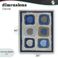 thumbnail image 4 of Stupell Industries Southwestern Blue Blocked Nautilus Canvas Art, 30 x 40, by Julia Frost, 4 of 8
