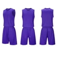 thumbnail image 2 of Kids Athletic Set 2-Piece Purple, Quick-Dry Sports Outfit for Boys and Girls - Tank Top & Shorts for Play, Basketball, PE Class - Ages 6-12,Size 6-7T, 2 of 5