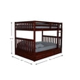 thumbnail image 5 of Discovery World Furniture - Full over Full Size Ladder Bunk Bed with 3 Drawers, Bunk Bed with Storage, Merlot, 5 of 7