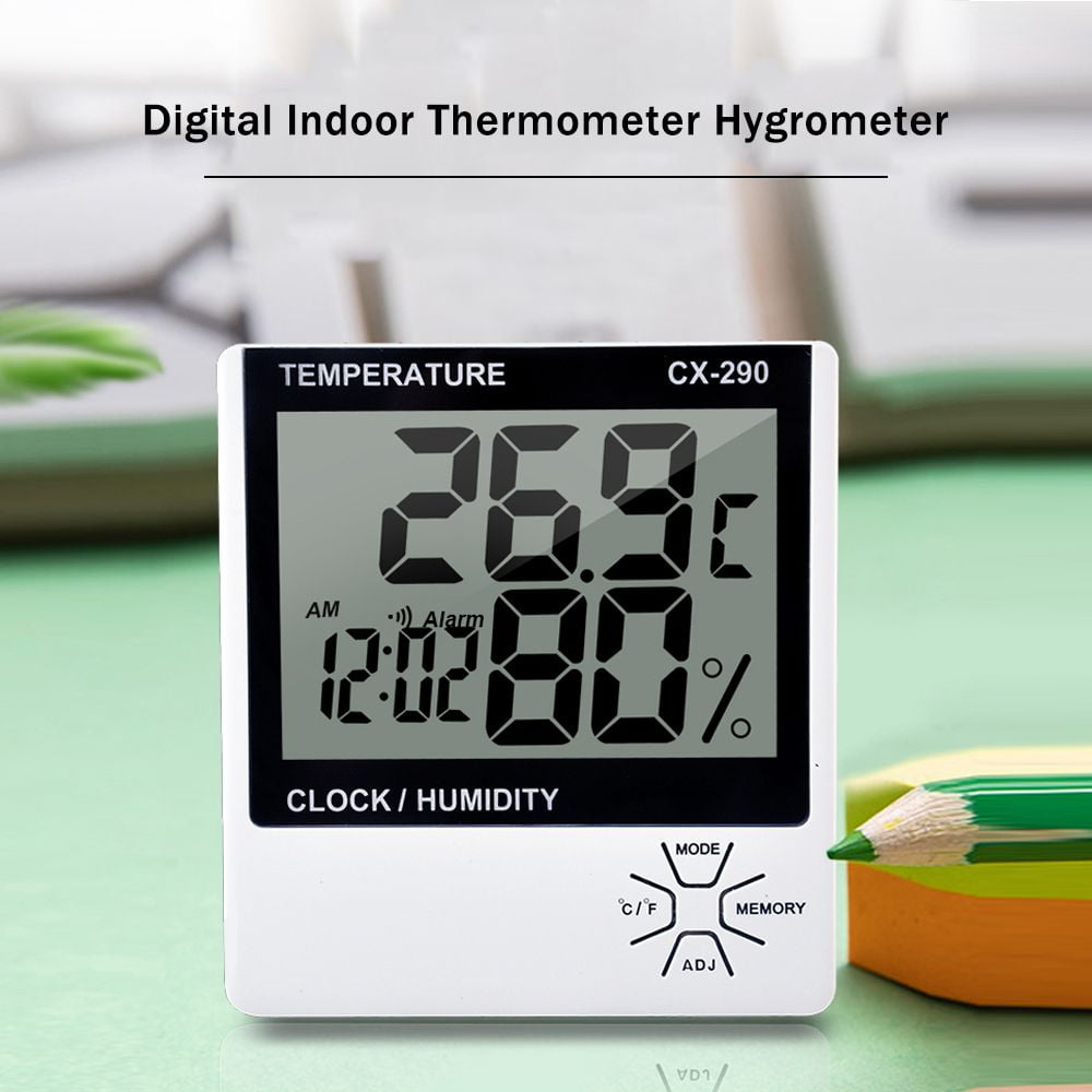 Mini LCD Digital Indoor & Outdoor Température intérieure Humidité Temps compteur 