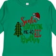 thumbnail image 4 of Inktastic Santa is Promoting Me to Big Brother Green Plaid Tree Boys Long Sleeve Toddler T-Shirt, 4 of 5