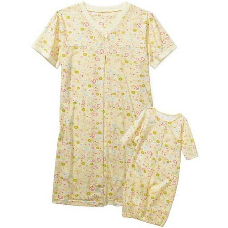 Maternity Nursing and Newborn Gown, 2-Piece Set