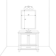 Frame My Mirror Framed Mirror, Black Finish, 28 x 36, 1-1/4 Wide Frame Ellis Design
