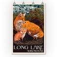 thumbnail image 2 of Long Lake, New York, The Adirondacks, Fox and Kit, Letterpress (36x54 Giclee Gallery Art Print, Vivid Textured Wall Decor), 2 of 3