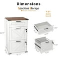 thumbnail image 2 of Ktaxon Wood File Cabinet with Lock 3-Drawer Lateral Office Filing Organizer  with Rustic Metal Handles for Home Office, Rustic White, 2 of 11