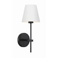 thumbnail image 3 of Crystorama Xavier 1 Light Matte Black Wall Mount - 6'' W x 15'' H x 7'' D, 3 of 17