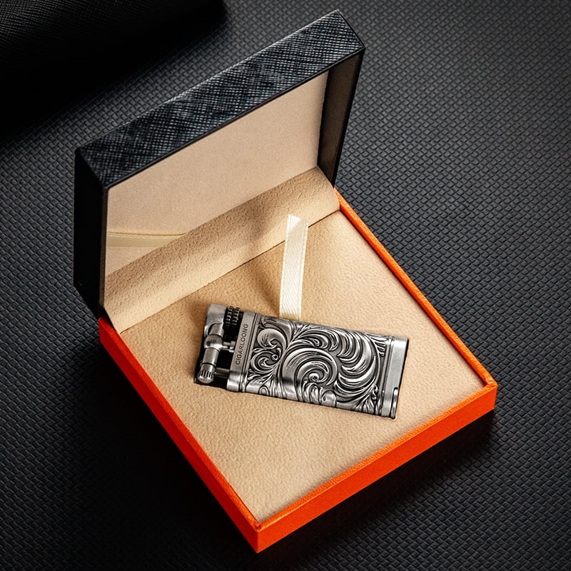 Pipe Special Lighter, Windproof Direct Impact Retro Bronze Travel Portable Lighter