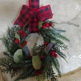 thumbnail image 5 of Dalrosia 2PCS Small Christmas Wreath - Mini Wreaths with Red Berry Pine Eucalyptus Christmas Wreaths for Door Kitchen Cabinets Window Fireplaces Decor, 5 of 6