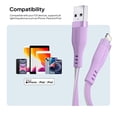 thumbnail image 6 of Powertek MFi USB-A to Lightning Two-Tone Pastel Fast Charge Cable, 6 ft, Purple, 6 of 8