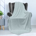 thumbnail image 4 of Fish Scale Soft Flannel Fleece Throw Blanket, Hand Drawn Doodle Style Waving Lines Pastel Shaded Abstract Pattern, Cozy Plush for Indoor and Outdoor Use, 50" x 60", Pale Blue Grey White, by Ambesonne, 4 of 5