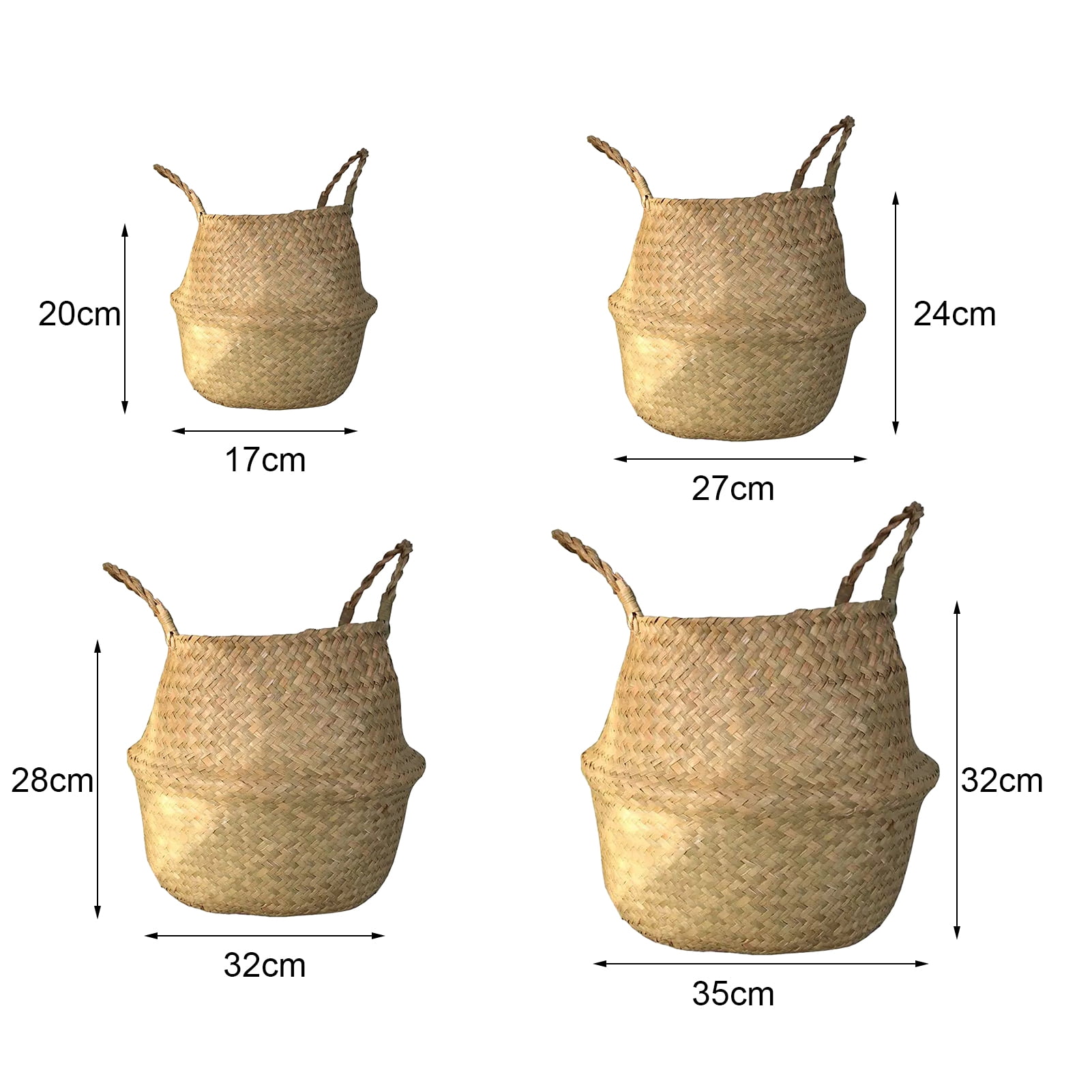 Buy Travelwant Plant Basket Wicker Basket Indoor, Woven Seagrass Basket