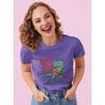 thumbnail image 2 of Rock Star Dinosaur Trex Shaped T-Shirt Women -Image by Shutterstock, Female x-Large, 2 of 4