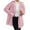 Pink, variant on Womens Fleece Jacket Hooded Winter Warm Full Zip Long Sleeve Sherpa Jacket Coat Outerwear with Hood