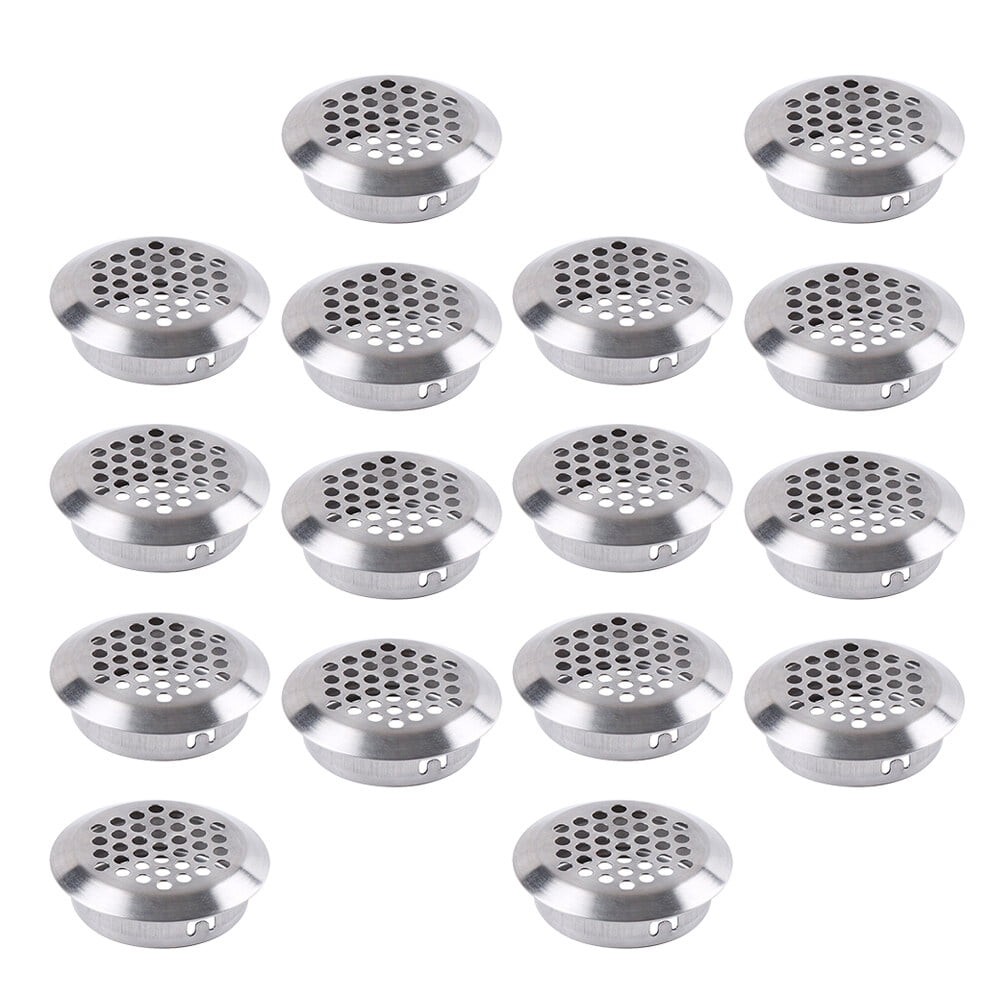 Hemoton 150 pcs Air Vents Round Vent Stainless Steel Circular Air Vent Cover for Cabinet