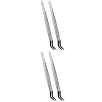 MLINS 4 pcs  Craft Tweezers Precision Tweezers Curved Tip Multipurpose Tweezers Crafting Tools