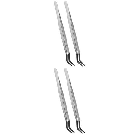 MLINS 4 pcs  Craft Tweezers Precision Tweezers Curved Tip Multipurpose Tweezers Crafting Tools