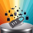 thumbnail image 3 of Black Zinc Alloy Three-Wheel Mini Code Lock Luggage Zipper for Cross Code Set Number for Number Lock Combination Padlocks, 3 of 6