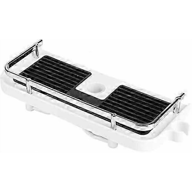 Telescopic Shower Shelf / Drill Free Assembly / Bathroom Organizer / Fits 18mm to 25mm diameter shower rods / White