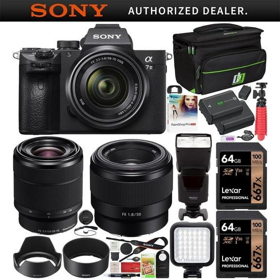 Sony ILCE-7M3K/B a7III Full Frame Mirrorless Camera with SEL2870 FE 28-70 mm F3.5-5.6 OSS Lens Bundle  | Official Sony USA Dealer