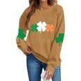 thumbnail image 4 of Tauxra Chandail de la Saint-Patrick pour Femmes à Manches Longues, Col Rond, Coupe Ample, Blouse Tunique Décontractée, 4 of 6