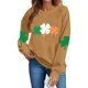 thumbnail image 4 of Suéteres de Manga Larga de Mujer con Cuello Redondo Impreso Suelto Casual para la Fiesta Del Día de San Patricio Y el Uso Diario, 4 of 6