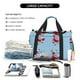 thumbnail image 5 of Fotbe Red Funny Crab on Blue Stripe Bolsa de Viaje con Estampado, Bolsa de Fin de Semana para Mujer con Compartimento para Zapatos, Bolsa de Gimnasio con Bolsillo Húmedo, 5 of 7