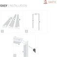 thumbnail image 4 of Solid French Double Doors 72 x 84 inches Clear Glass , Lucia 2555 Matte White , Wood Solid Panel Frame Trims , Closet Bedroom Sturdy Doors 72" x 84" ( 2* 36"x84"), 4 of 5