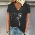 thumbnail image 1 of Fiudx Ofertas Flash Del Día Solo En Línea Blusas Informales de Manga Corta con Cuello En V y Estampado a La Moda para Mujer, 1 of 4