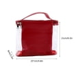 thumbnail image 2 of Organizador de viaje transparente para maquillaje y artículos de tocador, estuche de belleza perfecto con capacidad adicional, bolsa de cosméticos grande de color rojo vino, 2 of 8
