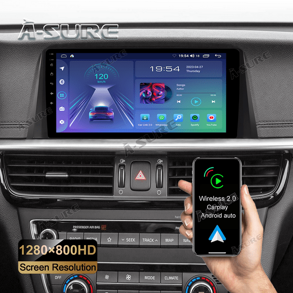 10.1" Android 14 Car Radio Stereo for Kia Optima MK4 2016-2020, 2 32GB Wireless CarPlay Android Auto GPS Navi WiFi Bluetooth SWC DSP FM RDS USB