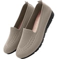 thumbnail image 3 of oqasdz Women's Casual Shoes Breathable Knit Solid Color Slip On Shoes with Soft Sole Lightweight Comfort Walking Loafers Versatile Summer Outdoor, 3 of 5