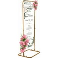 thumbnail image 3 of Wedding Sign Stand, Gold Large 4.9 Feet Tall Welcome Sign Frame, Seating Chart Frame, Guest List Directory Geometric Stand, Wedding Sign Floral Ceremony Decorations, Reception, 3 of 9