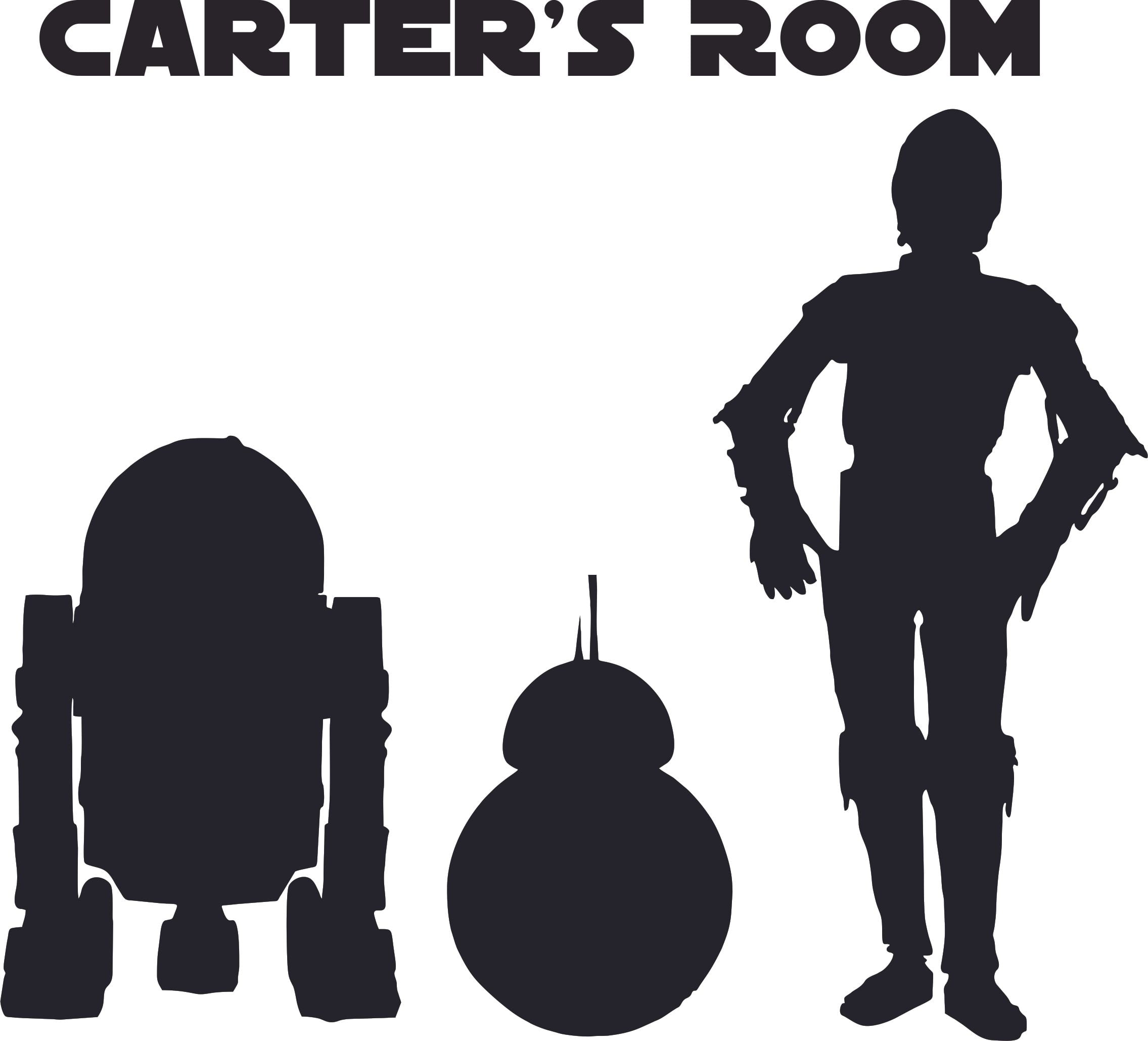 Star Wars Robot Clone Cartoon Character Design Customized Wall Art Vinyl  Decal - Custom Vinyl Wall Art - Personalized Name - Baby Girls Boy Bedroom  Decal Room Wall Sticker Decoration Size (10x8