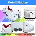 thumbnail image 2 of Roller Skate Shoes for Women,Double Row Deform Wheel Roller Skates,Sneakers with Wheels for Girls Boys, 2 of 9