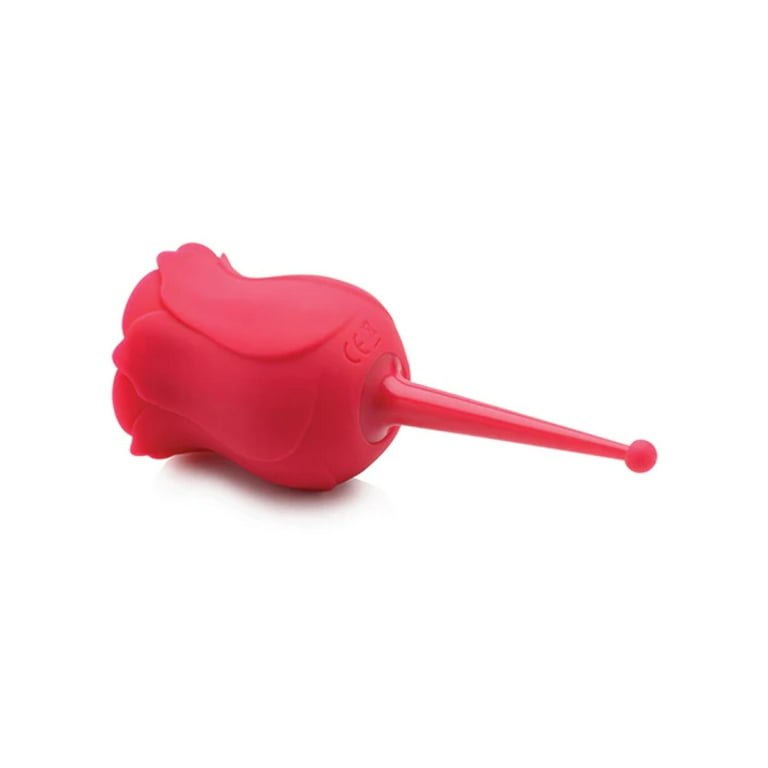 Inmi Bloomgasm Rose Buzz Dual Ended Clit Stim & Vibrator - Red