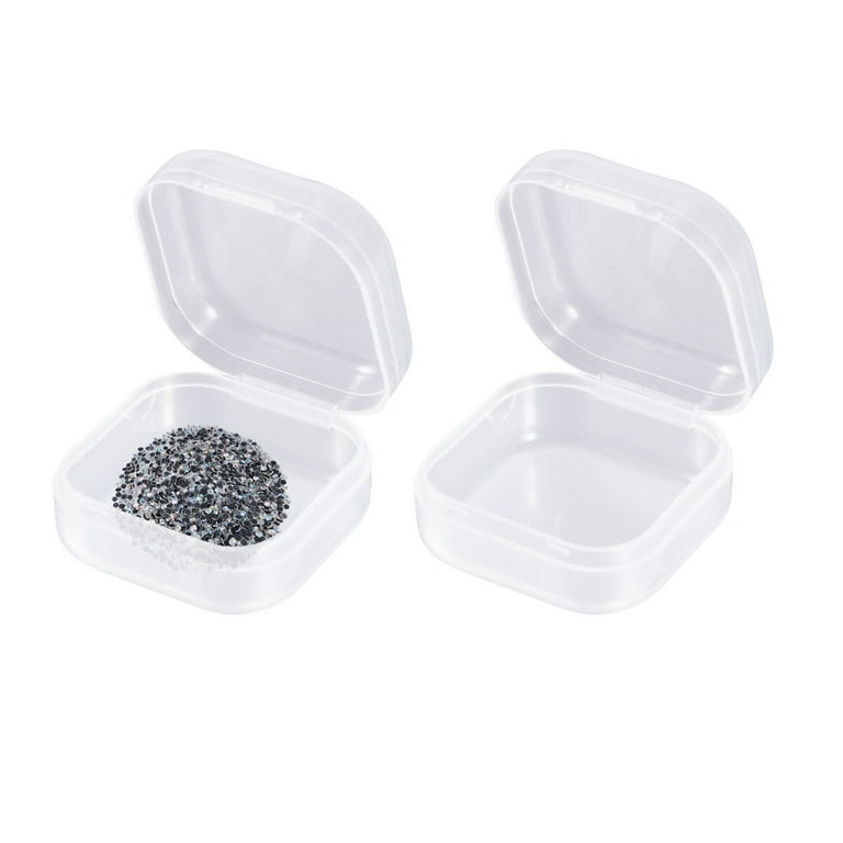 Small Transparent Plastic Storage Box Clear Square Multipurpose Display  Case