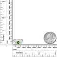 thumbnail image 6 of Gem Stone King 14K White Gold Green Chrome Diopside & White Zirconia 3-Stone Engagement Ring | 1.00 Cttw | Round 5MM and 4MM | Three Stone Wedding Anniversary Promise Ring for Women (Size 5), 6 of 6