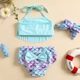 thumbnail image 1 of Trajes de baño para niñas, traje de baño para bebés, niñas pequeñas, traje de baño para niñas, deporte en la playa, traje de baño Bikini de 2 piezas con flecos, 1 of 8