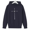 thumbnail image 4 of Fesfesfes Valentines Day Heart Print Hooded Pullover Long Sleeve Sweatshirt for Kids Boys Girls Casual Zip Up Hoodie with Pockets Cozy Fleece Tops for Children(Navy#1,13 Years), 4 of 8