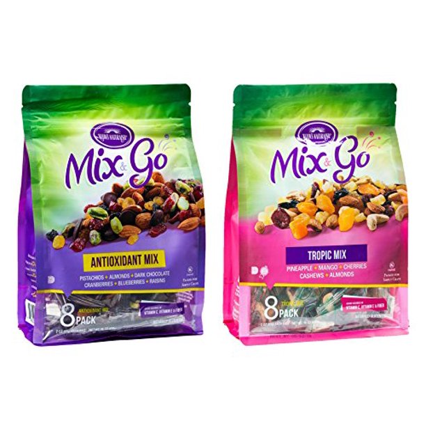 MIX & GO Variety Pack, Single Serve Trail Mix Snack Packs, Healthy Snack Bag, Fruit & Nut (8