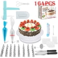 thumbnail image 1 of New 164pcs Cake Turntable Set Cake Decorating Supplies Pastry Tube Fondant Tool, 1 of 7