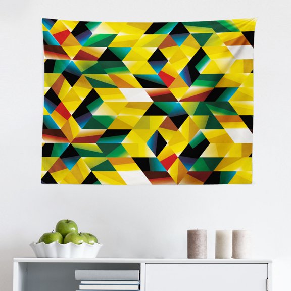 Ocean Theme Tapestry, Coastal Style Repetitive Pattern of Pebble Stones Beach Sea Natural Art, Fabric Wall Hanging Decor for Bedroom Living Room Dorm, 2 Sizes, Multicolor, by Ambesonne