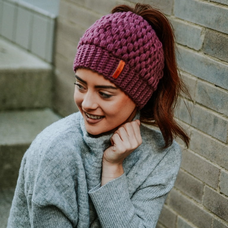 Madison Braids Women's Winter Hat Crochet Acrylic Slouchy Beanie