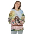 thumbnail image 4 of Happy Mother's Day Boykin Spaniel with Sweets and Flowers at a Picnic All Over Print 3D Hoodie Unisex Merch Hoodies Dog Lover - 13005, 4 of 6