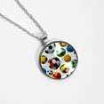 thumbnail image 4 of Football Glass Circular Pendant Necklace - Women's Jewelry, 4 of 5